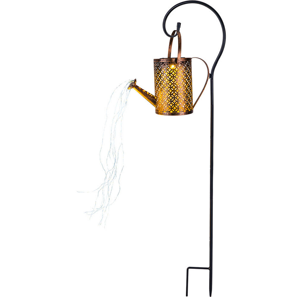 LED AUSSENLEUCHTE Solarleuchte Gold - Goldfarben, Kunststoff (26/12.6/85cm) - Globo Lighting