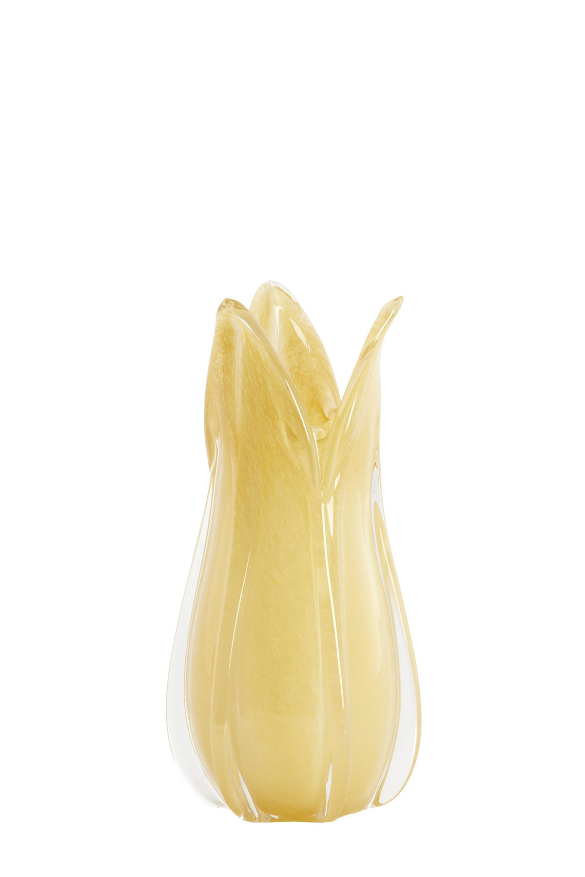 VAZE Evina Weiß 14/14/28 cm - Weiß, Glas (28cm) - Light & Living