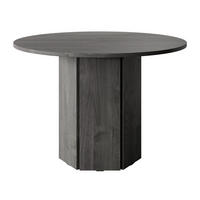 ESSZIMMERTISCH Hexa Schwarzgrau rund 110 cm - Schwarz, Holzwerkstoff (110/110/75cm) - Selsey