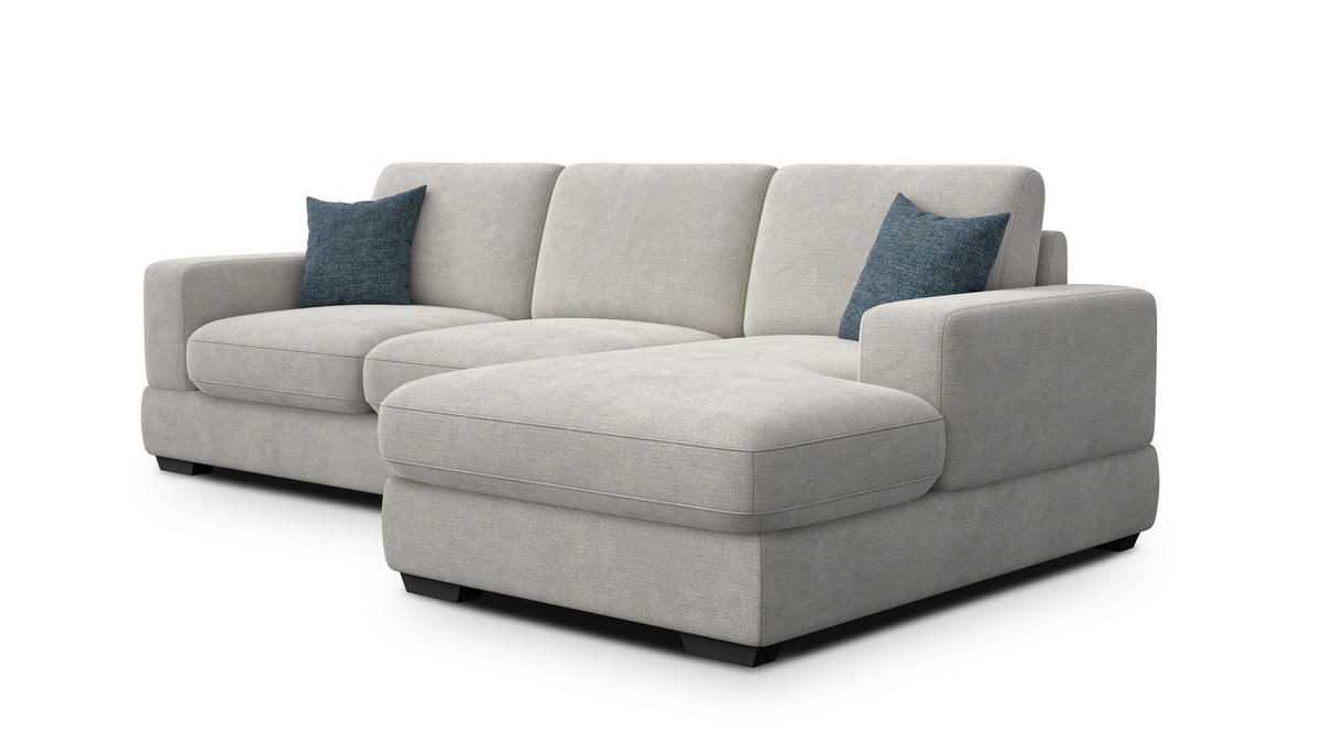 ECKSOFA OTTO 4-Sitzer, creme - Creme/Schwarz, Holz/Textil (279/159cm) - Courtois Laville