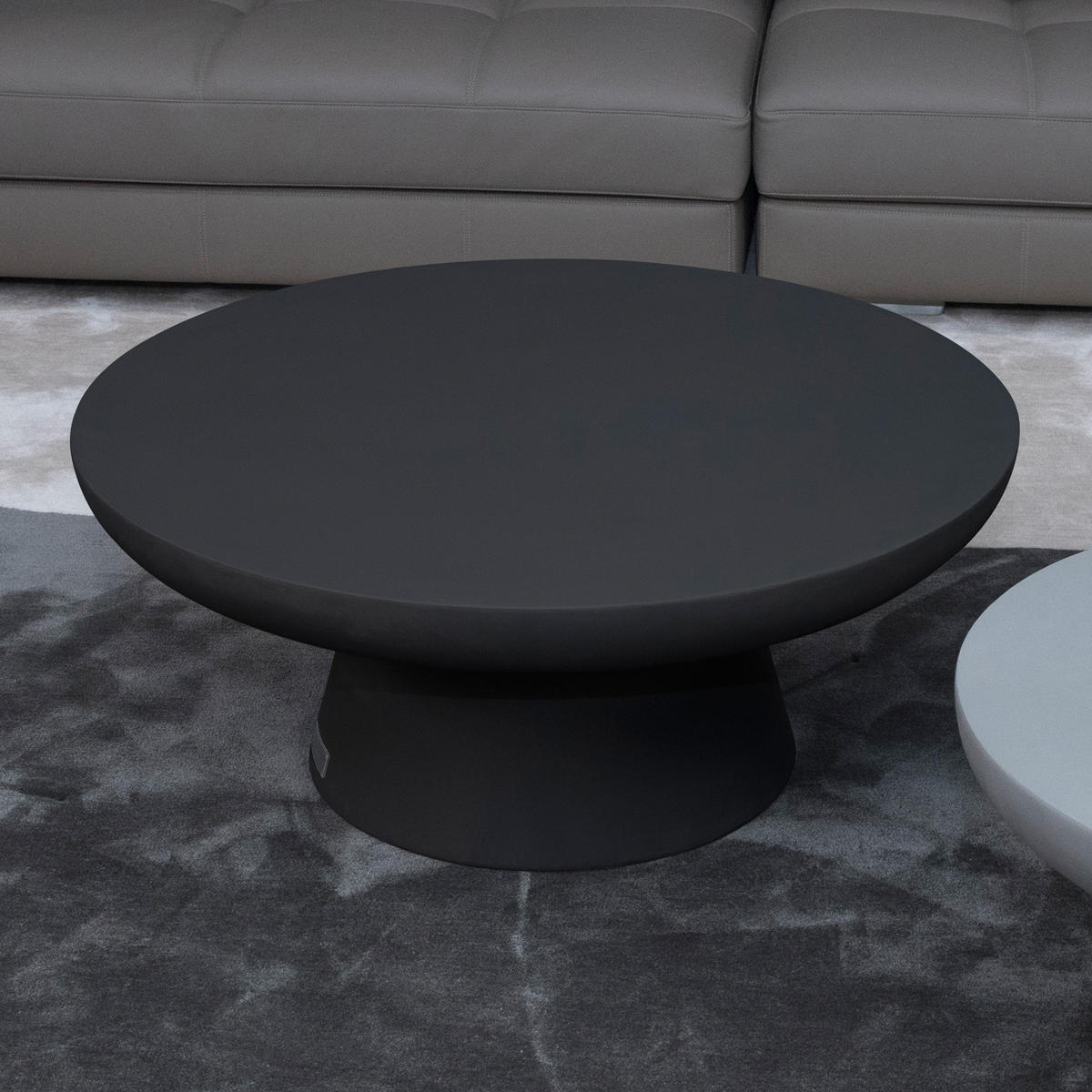 COUCHTISCH KYLIX Klein Betonoptik 66 x 66 x 35 cm - Schwarz, Naturmaterialien (66/66/35cm) - Elementi