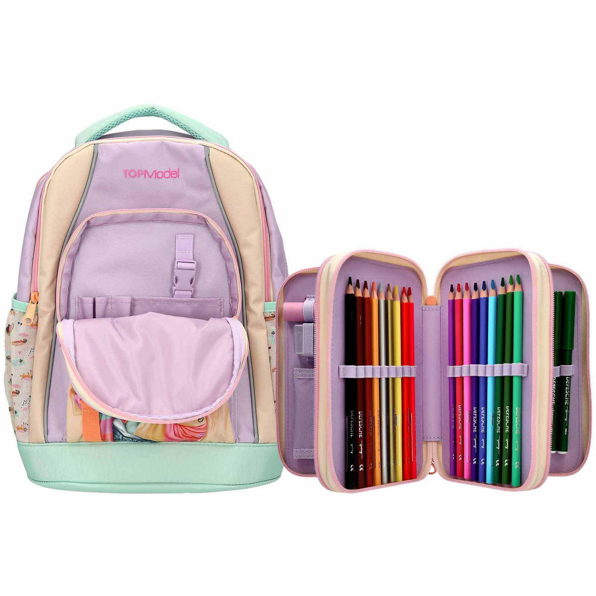 SCHUL-SET SUNNY DOG TOPModel bunt 2er Set - Multicolor, Textil (2/2cm) - Depesche Germany