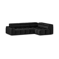 ECKSOFA Darcy - Schwarz, Holzwerkstoff/Textil (305/210cm) - Fun Möbel