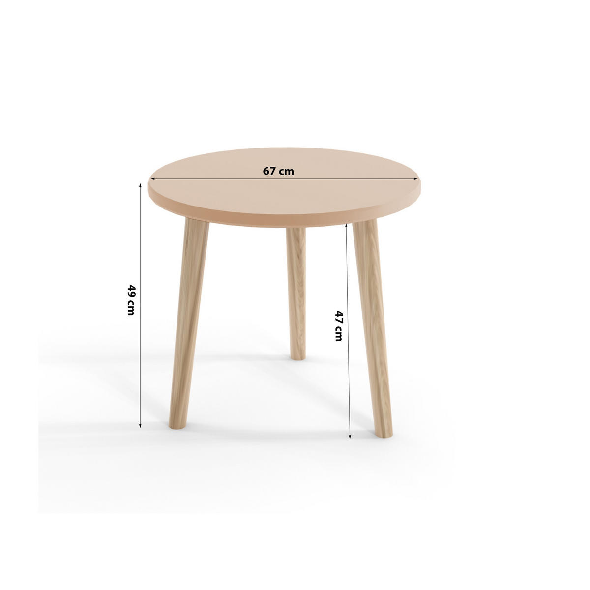 KAFFEETISCH Couchtisch Corry Macchiato - Hellbraun, Holzwerkstoff (67/67/49cm) - Fedve