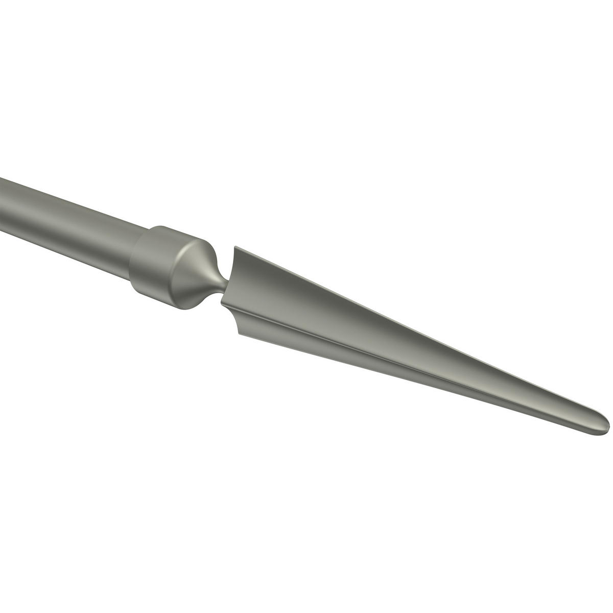 ENDSTÜCKE FÜR GARDINENSTANGEN 16 mm Ø, Lorenzo Chrom matt, Packung 2 Stück - Chromfarben/Nickelfarben, Metall (13.4/2.9/2.9cm) - INTERDECO