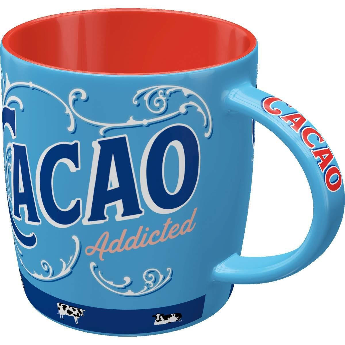 KAFFEETASSE 330 ml Say It 50's Cacao Addicted - Multicolor, Keramik (0.33L) - Nostalgic-Art