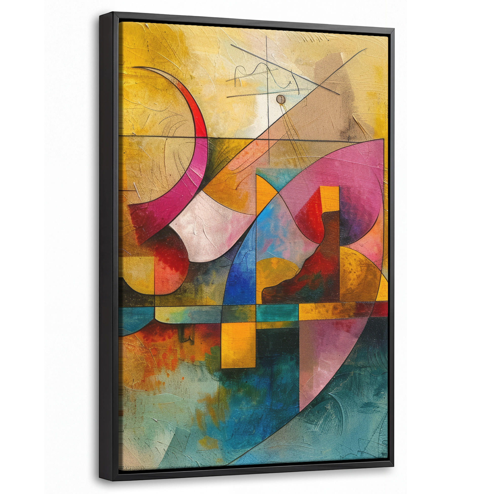 MuchoWow Leinwand Gelb 20x30 cm