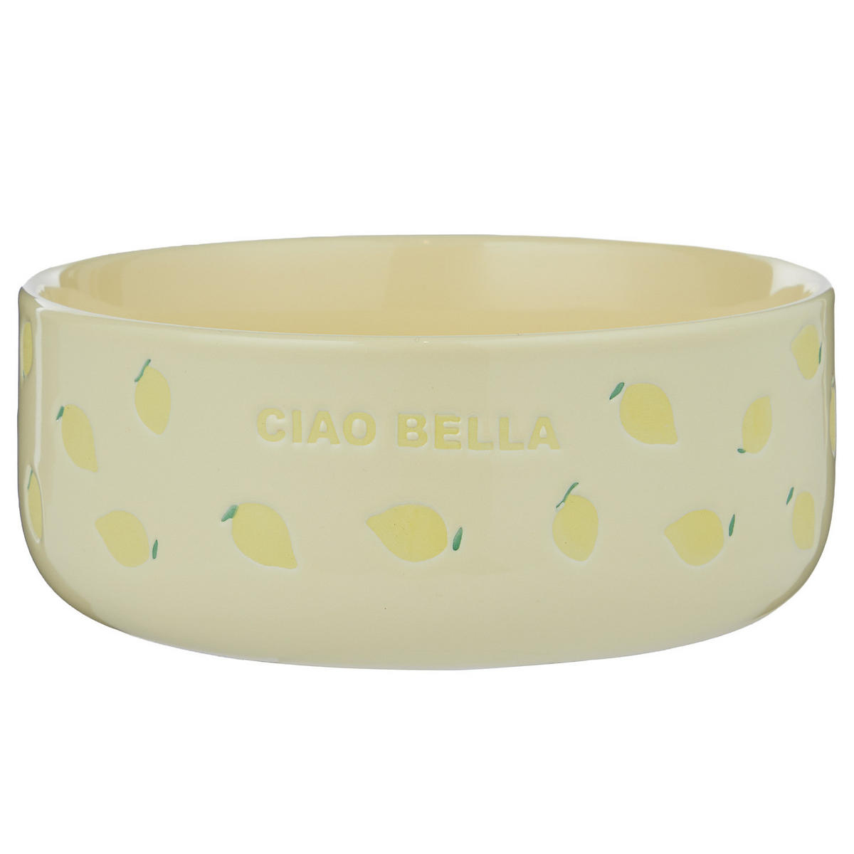 SCHÜSSEL (4er-Set) Good Vibes Cioa Bella 720 ml - Gelb, Keramik (15/15/6cm) - Butlers