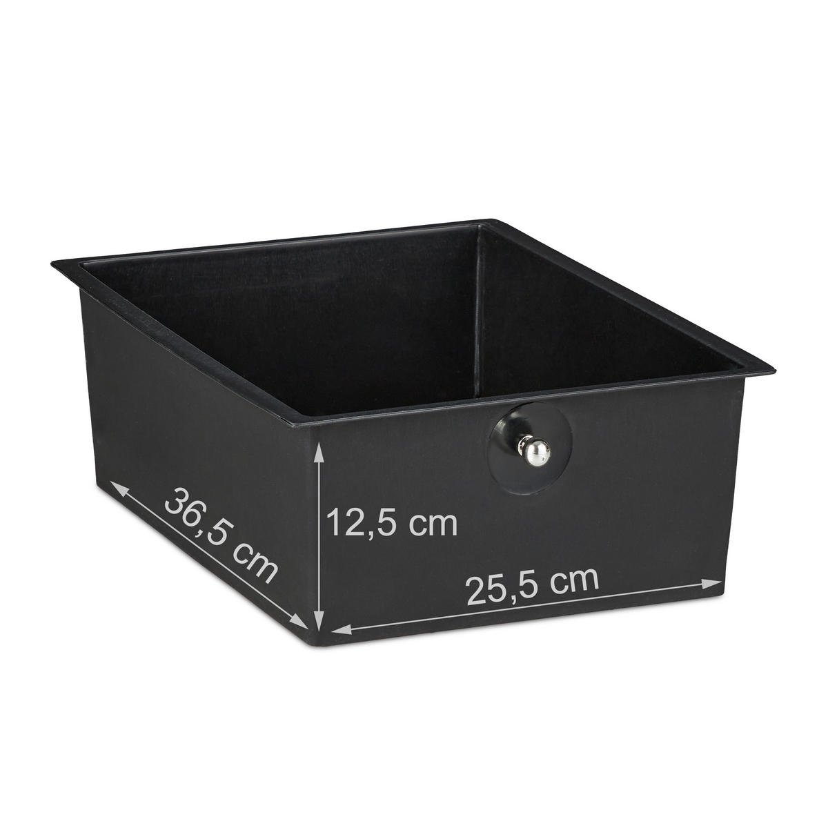 BADROLLWAGEN - Schwarz, Kunststoff/Metall (33/74/39cm) - Relaxdays