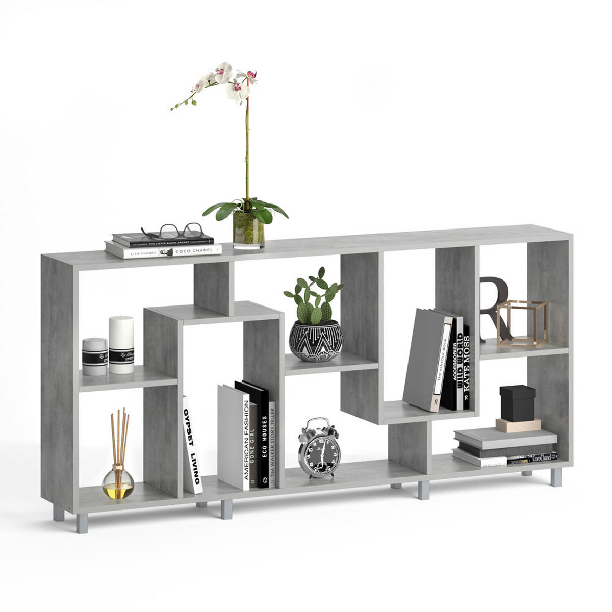 RAUMTEILER Noa Grau 160.6 x 67.2 cm - Grau, Holzwerkstoff (160.6/67.2/25cm) - Vicco