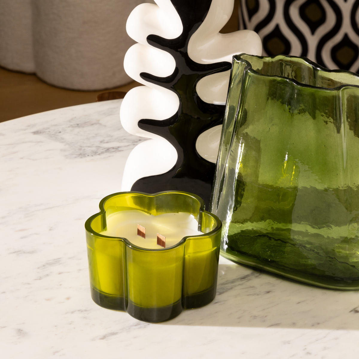 DUFTKERZE Twisted Lime 200 ml - Grün, Paraffin (12.7/7.8cm) - Atmosphera Createur d´interieur