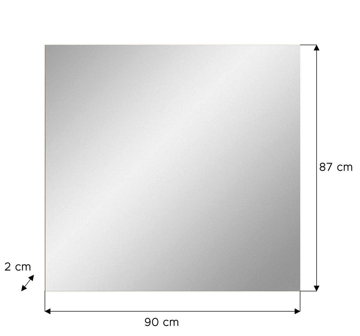 SPIEGEL SCOUT (B/H/T: ca. 90/87/2 cm) in Evoke Oak Nachbildung/Evoke Oak Nachbildung - Eichefarben, Glas (90/87/2cm)