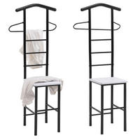 HERRENDIENER JIVO 2ER-SET - Schwarz/Weiß, Metall (53/121/47cm) - CARO-Möbel
