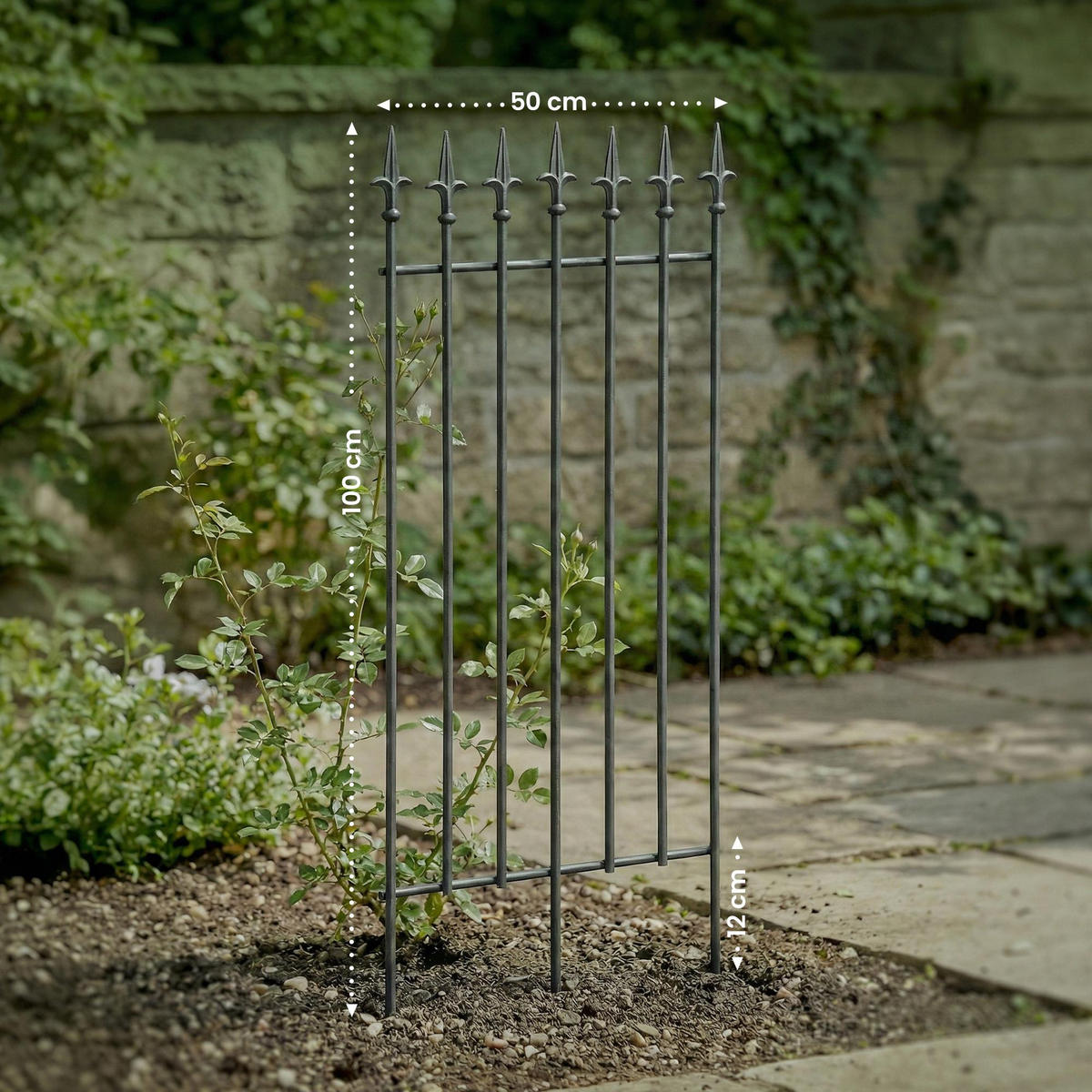 RANKGITTER Freya 50x0,7x100cm Metall Anthrazit Rankhilfe - Anthrazit, Metall (50/100/0.7cm) - DELUKE