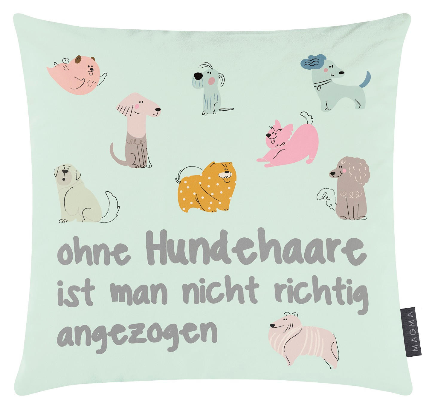 KISSENHÜLLE TIERISCH - Mintgrün, Textil (45/45cm) - Magma Heimtexx