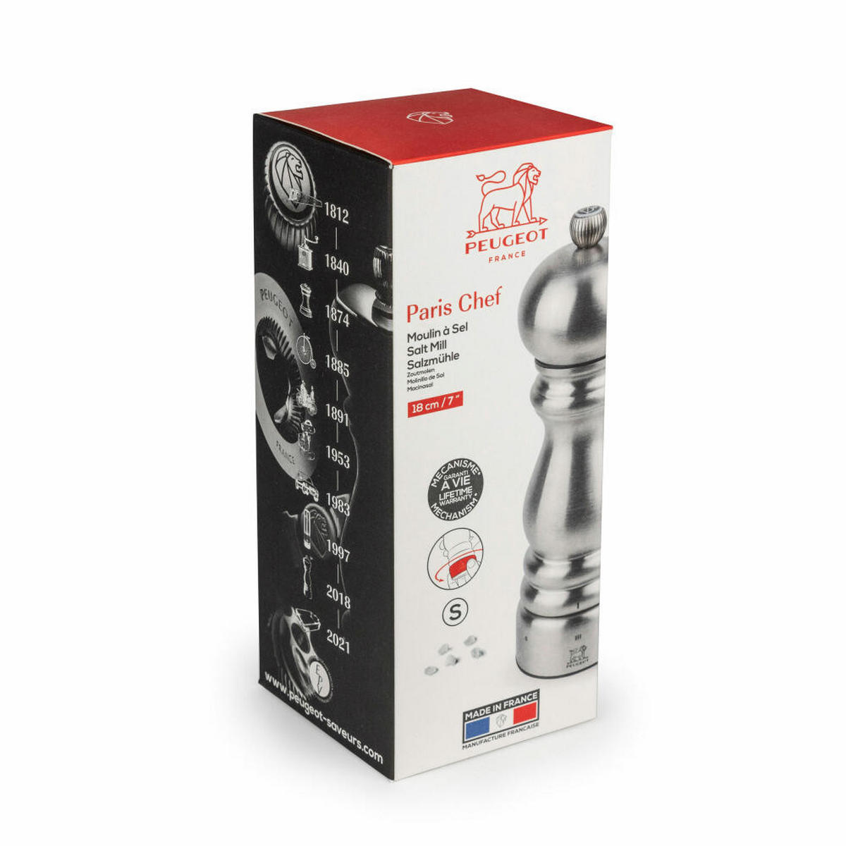 SALZMÜHLE Paris Chef uSelect 18cm Edelstahl Stahlmahlwerk - Grau, Metall (6/18/6cm) - PEUGEOT