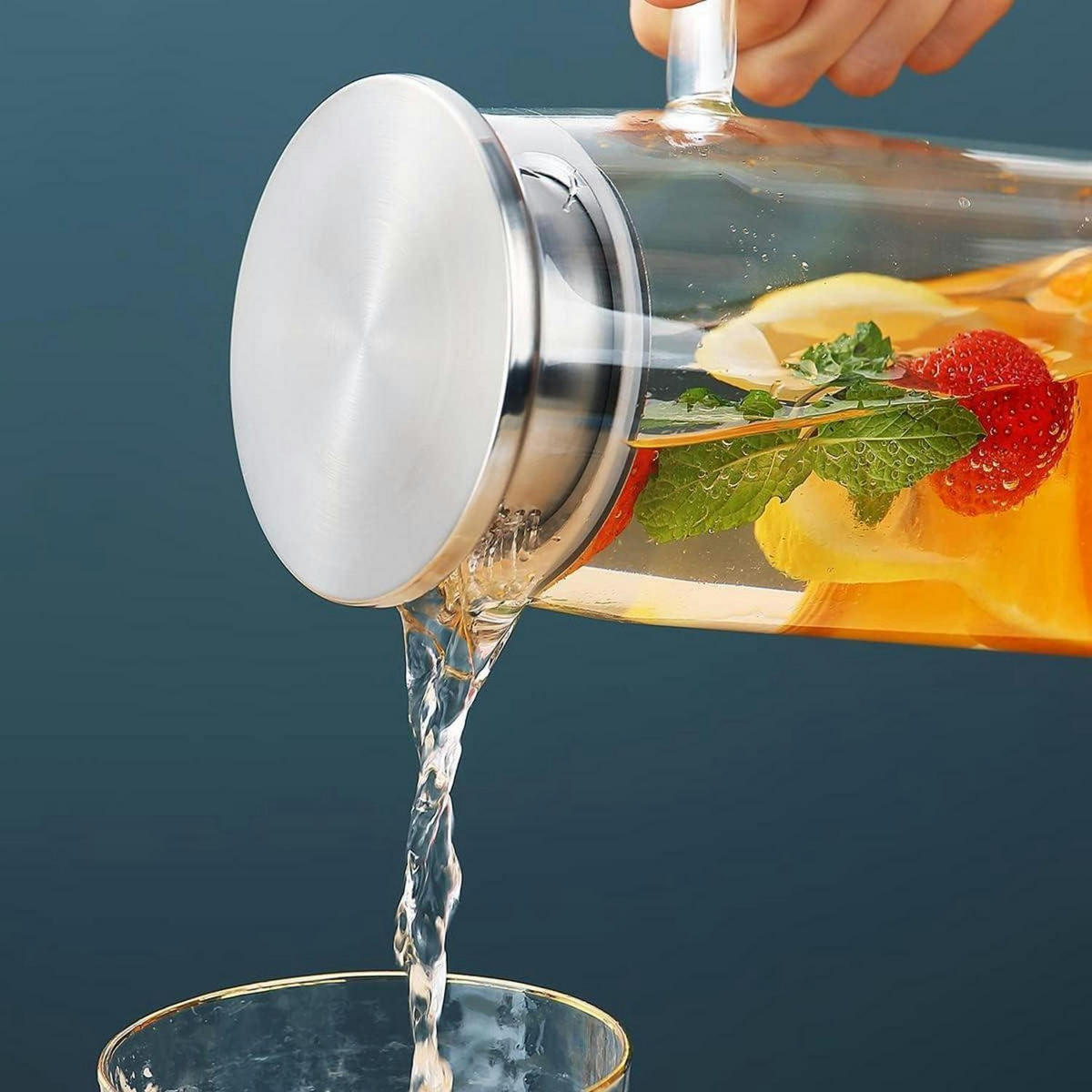 WASSERKARAFFE 1.5 L Klarglas hitzebeständig - Transparent, Glas (13/13cm)