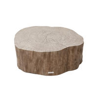 COUCHTISCH DAINTREE aus GF-Beton, Wetterbeständig, 106x100x36 cm - Rotbraun, Naturmaterialien (106/100/36cm) - Elementi