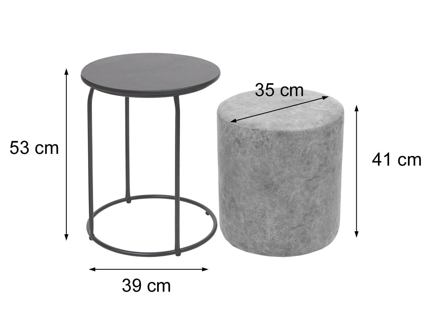 Thumbnail - MCW Sitzhocker/Beistelltisch, Braun, Textil, 39x53x39 cm, Wohnzimmer, Hocker, Sitzhocker