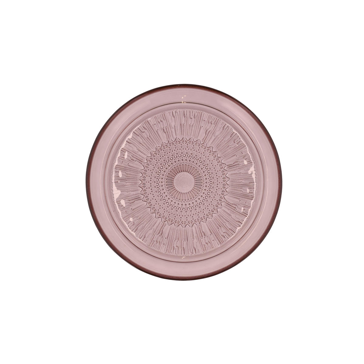 GLASTELLER Kusintha 25 cm Pink - Pink, Glas (25.4/25.4/2.2cm) - Bitz