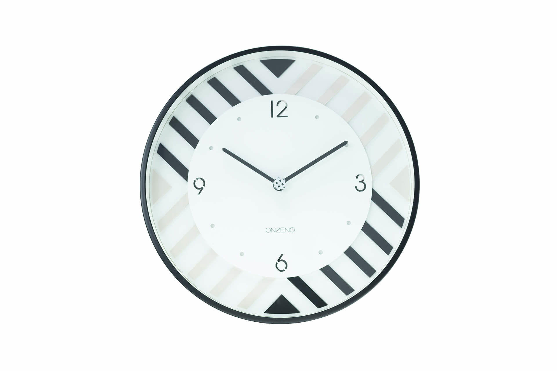 WANDUHR Design Weiß 30/30 cm - Weiß, Glas/Holzwerkstoff (1.08/30/5cm) - ONZENO