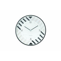 WANDUHR Design Weiß 30/30 cm - Weiß, Glas/Holzwerkstoff (30/30/5cm) - ONZENO