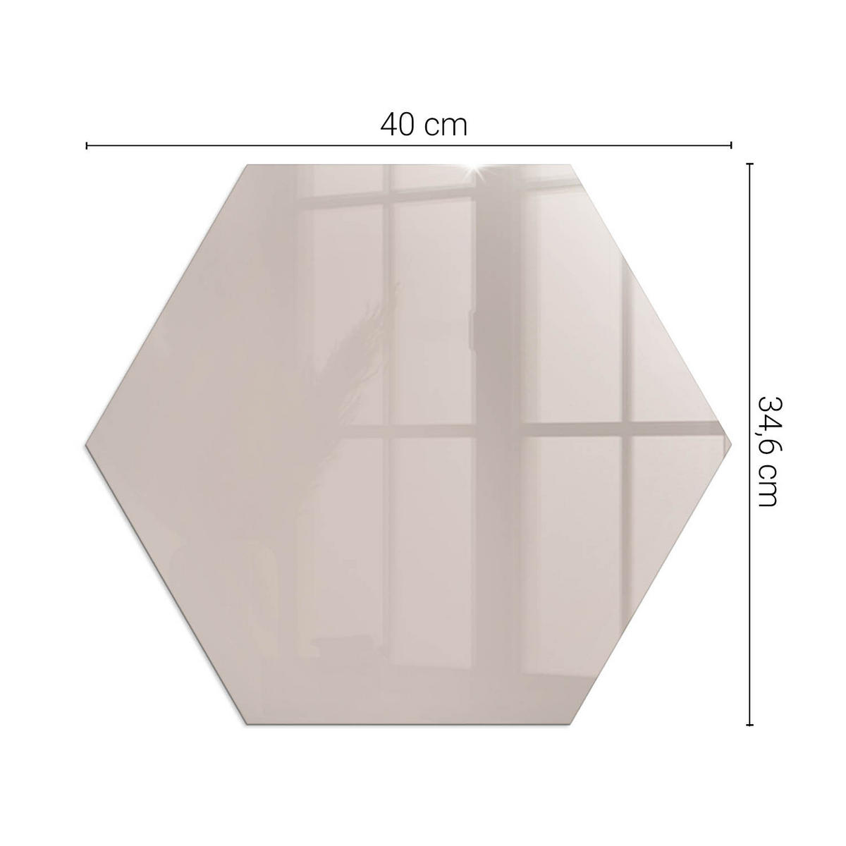 GLASPLATTE für Kamin h40 cm Beige - Beige, Glas (40/40/0.4cm) - ArtPrintCave