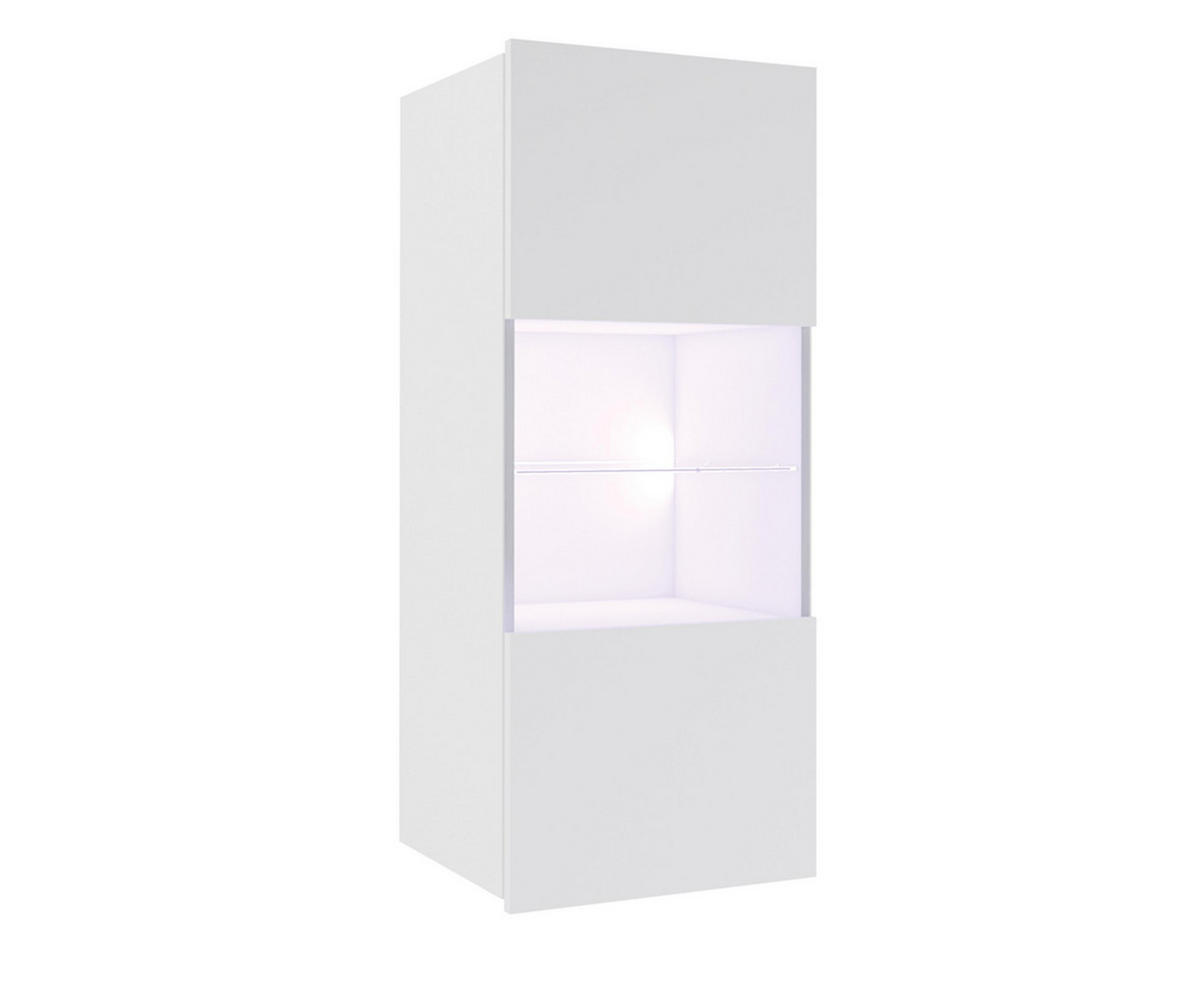 WOHNWAND Kossana 4 Modern Weiß/Goldene Eiche 255/142/43 cm Designmöbel - Hellbraun/Weiß, Holzwerkstoff/Kunststoff (255/142/43cm) - AX Living