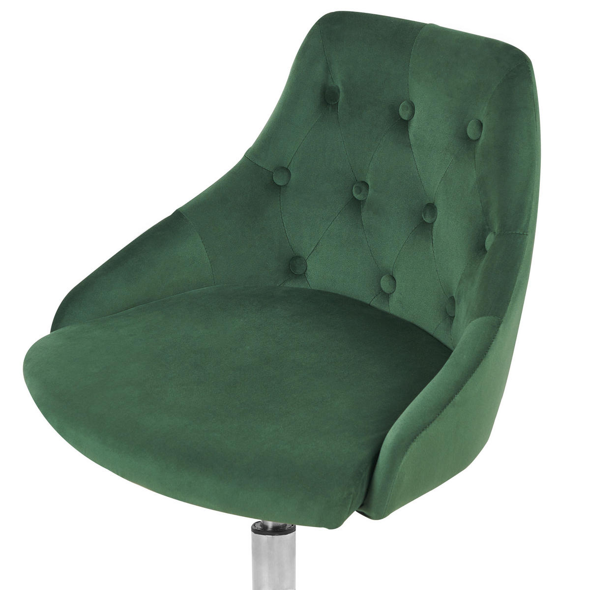 BÜRODREHSTUHL Grün Parrish - Grün, Textil/Metall (60/75/60cm) - Beliani