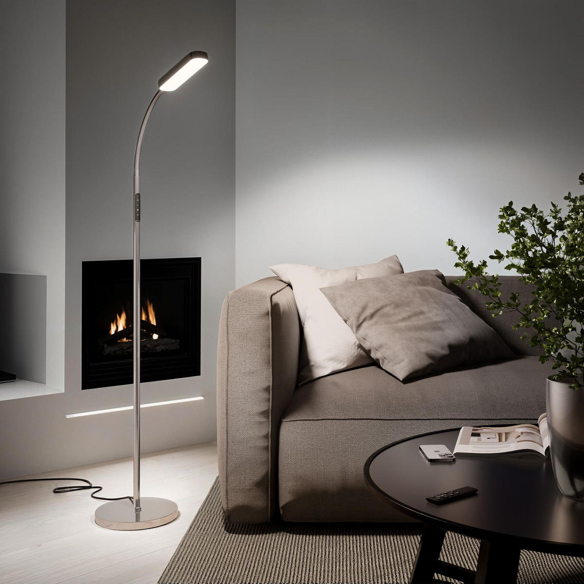 STEHLAMPE Prisma,22 x 176 cm,silber - Silberfarben, Metall (22/22/176cm) - tectake