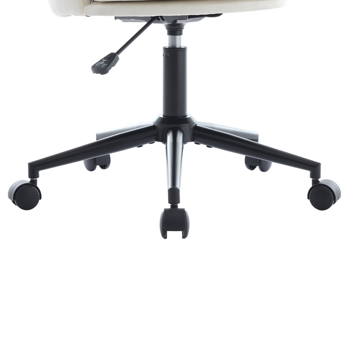 DREHSTUHL Höhenverstellbar, Samt, Beige - Ecru, Textil (62/73/55cm) - Kaket