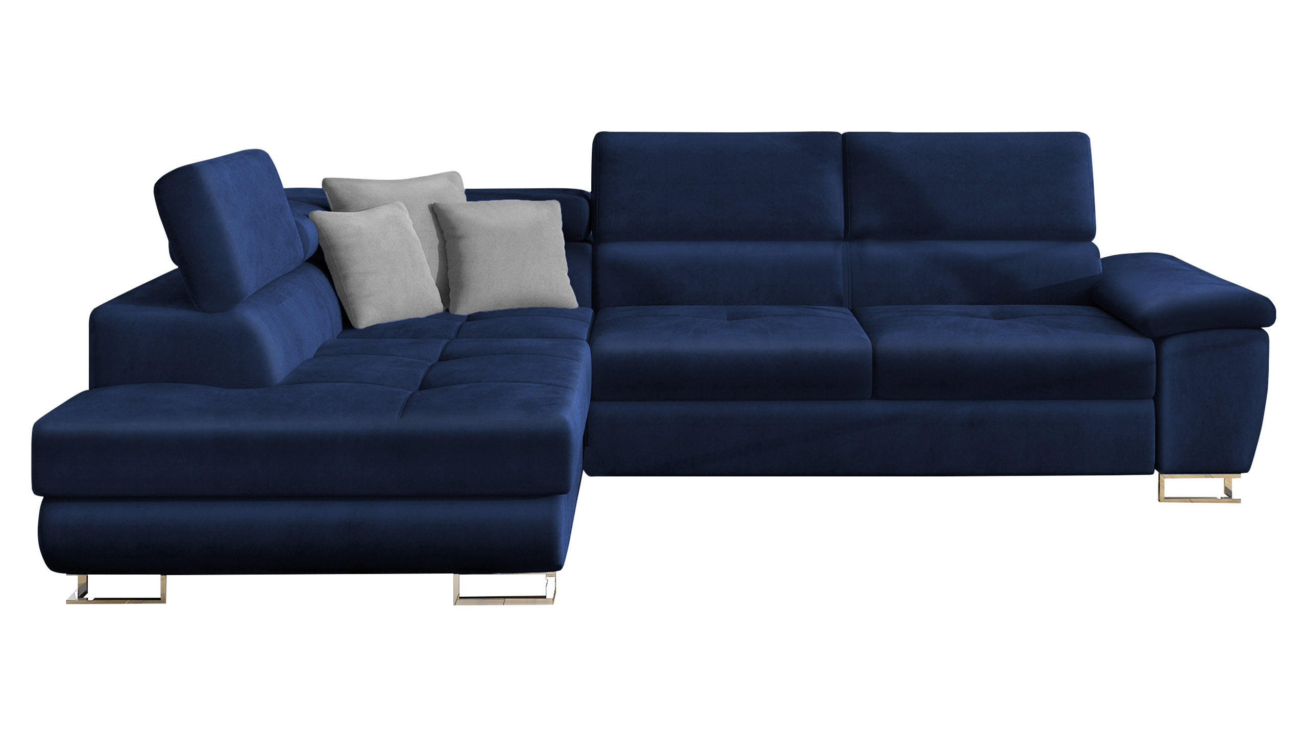 ECKSOFA Cotere, Seite: Links - Dunkelblau, Holz/Textil (270/202cm) - MIRJAN24