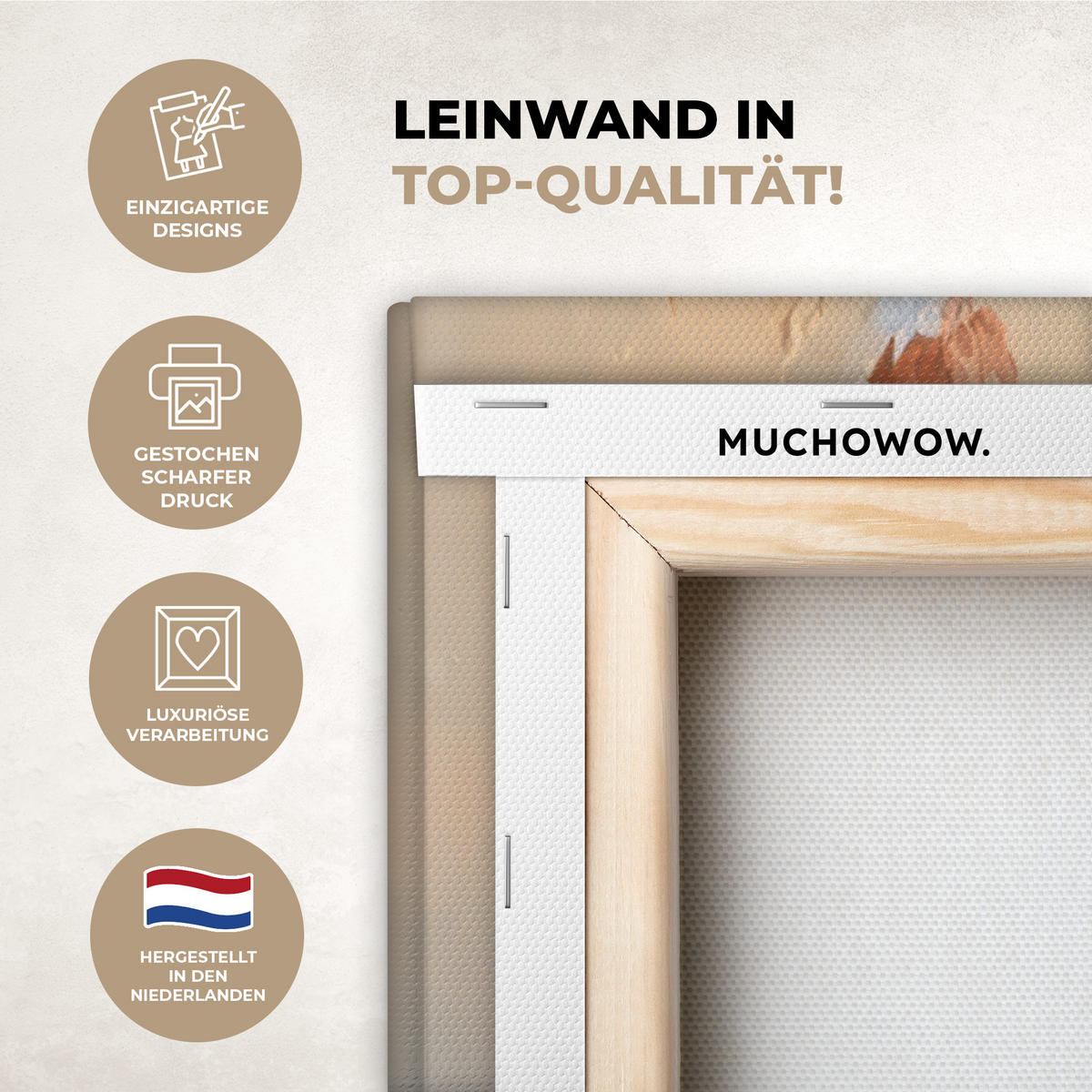 LEINWANDBILD Vögel - Zweig - Winter - Schnee XXL 150x100 cm - Pastellblau, Textil (150/100cm) - MuchoWow