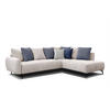 ECKSOFA EVENTO 5-Sitzer, creme - Creme/Schwarz, Holzwerkstoff/Textil (266/206cm) - Courtois Laville