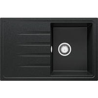 SPÜLBECKEN Mailand, 2-er set Anthrazit 78/50 cm 1 Becken + Ablauf-Set ab 45er Unterschrank - Chromfarben/Anthrazit, Kunststoff (78/19/50cm) - Primagran