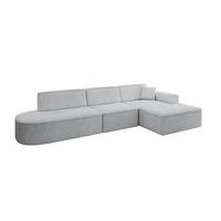 ECKSOFA Ottomane Rechts IREA-L2-v3 - 327x165x77 cm Grau - Grau, Holzwerkstoff/Textil (327/165cm) - ALTDECOR