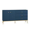 SIDEBOARD Thalia Blau - Blau, Holzwerkstoff (160/85/40cm) - Petits-meubles