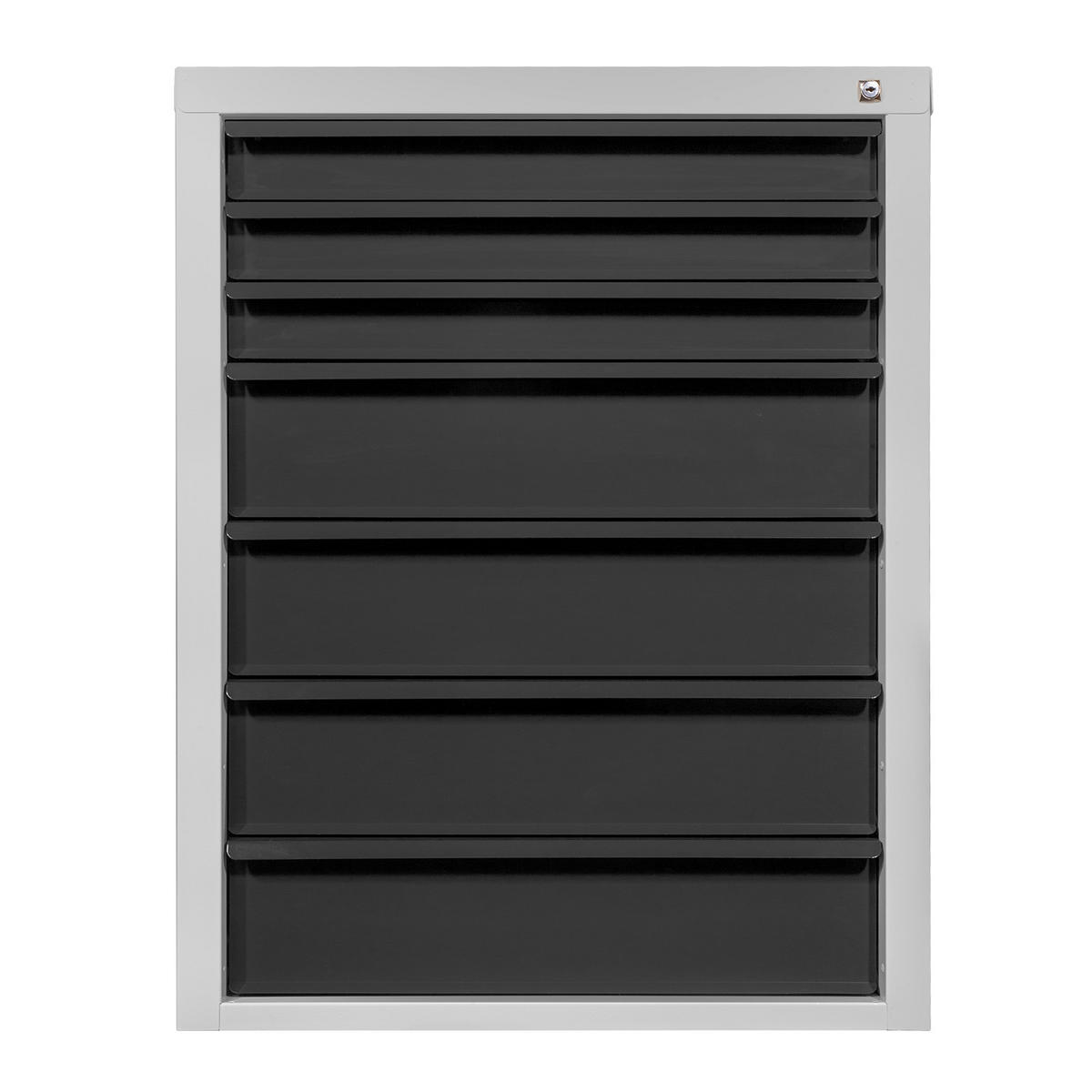 SCHUBLADENSCHRANK Kobra mit 7 Schubladen 90x70x43,5cm Lichtgrau/Anthrazitgrau - Anthrazit/Grau, Metall (70/90/44cm) - PROREGAL