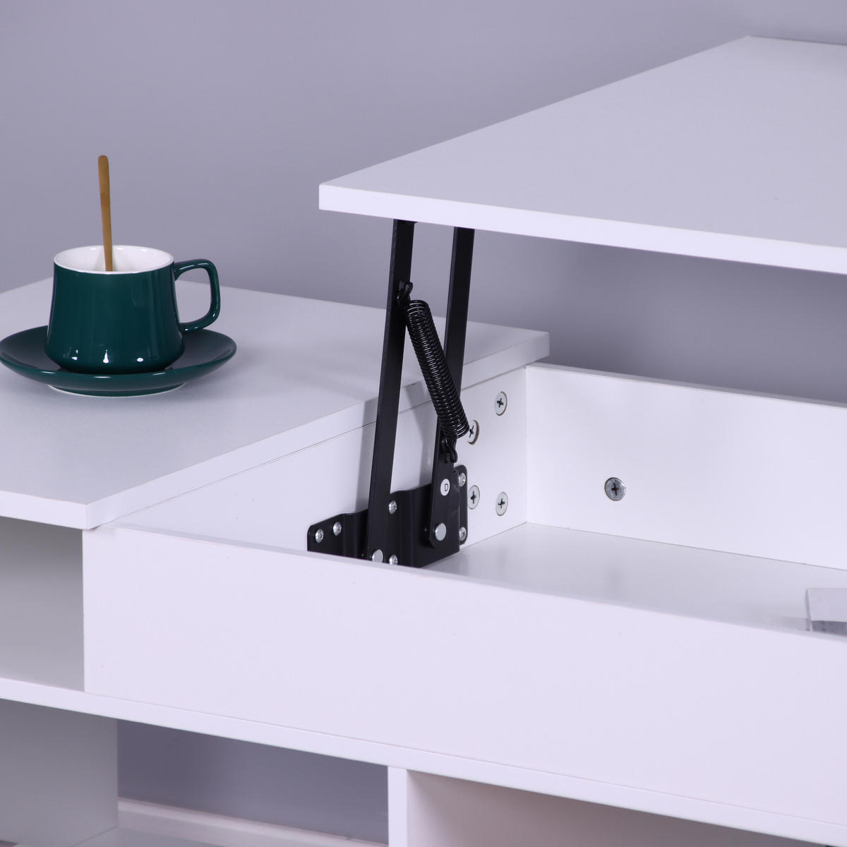 COUCHTISCH - Weiß, Holzwerkstoff/Metall (50/110/50cm) - Relaxdays