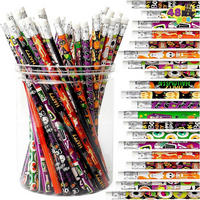 BLEISTIFT 48-teiliges Set Halloween-Designs - Multicolor, Holz