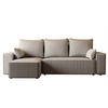 ECKSOFA Tobi mit Bettkasten und Schlaffunktion, L-Form/XL-Form, Cordstoff, Universal - Hellgrau, Holzwerkstoff (246/145cm) - 4ALL HOME