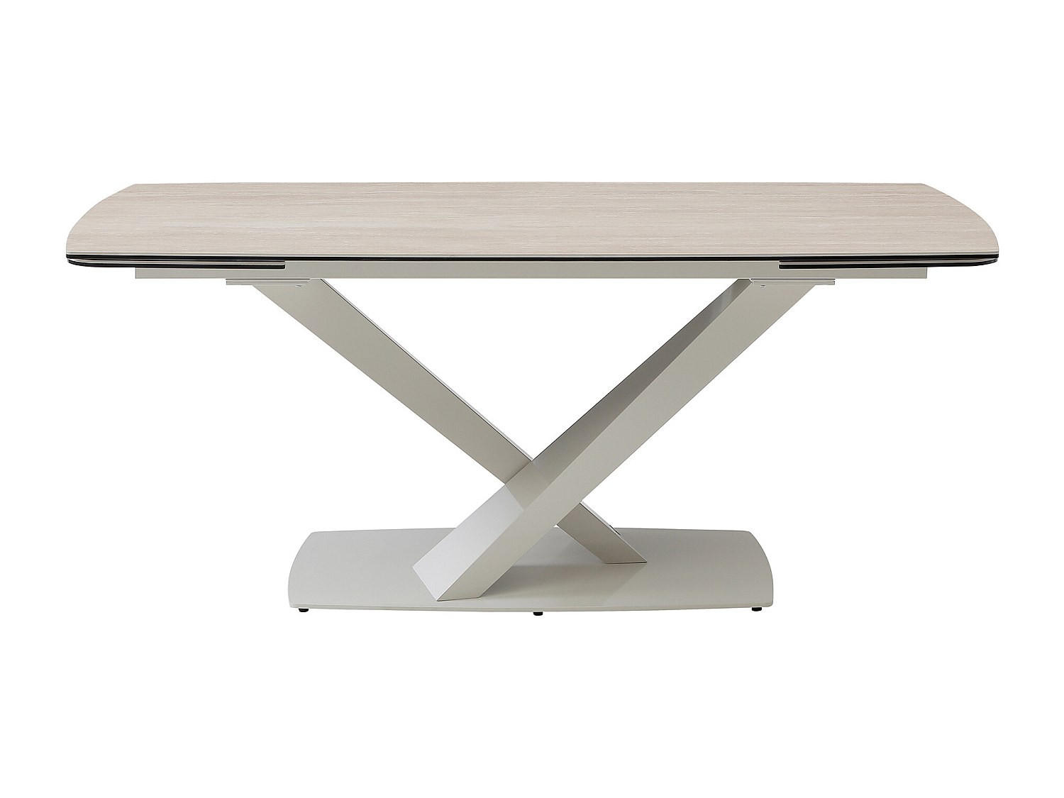 ESSTISCH - 6 Personen, 8 Personen, 10 Personen - Keramik, Glas - Beige - MALATA - Beige, Glas/Keramik (90/220/76cm) - Vente-Unique
