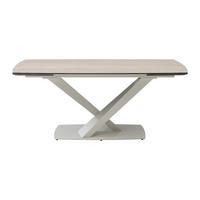 ESSTISCH - 6 Personen, 8 Personen, 10 Personen - Keramik, Glas - Beige - MALATA - Beige, Glas/Keramik (90/220/76cm) - Vente-Unique