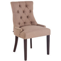WOHNZIMMERSTUHL Stoff taupe - Taupe, Holz/Textil (55/92/58cm) - CLP