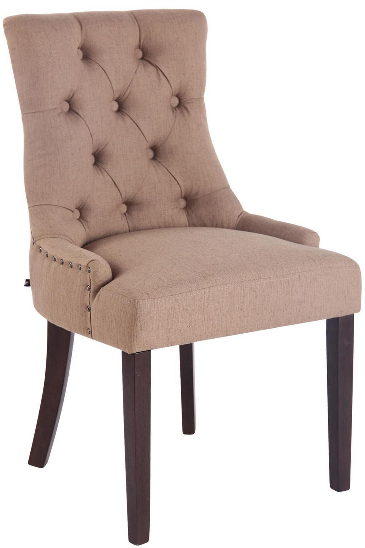 WOHNZIMMERSTUHL Stoff taupe - Taupe, Holz/Textil (55/92/58cm) - CLP