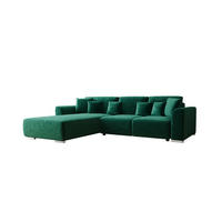 ECKSOFA GUSTO L Monolith 37 Links mit Schlaffunktion - Grün, Textil (279/193cm) - Bedante