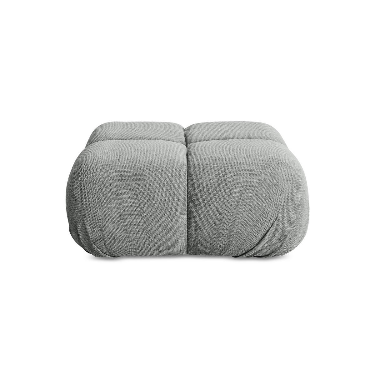 POUF Chenille Stoff Grau - Blau/Schwarz, Kunststoff/Textil (95/41/95cm) - LaMiaSofa