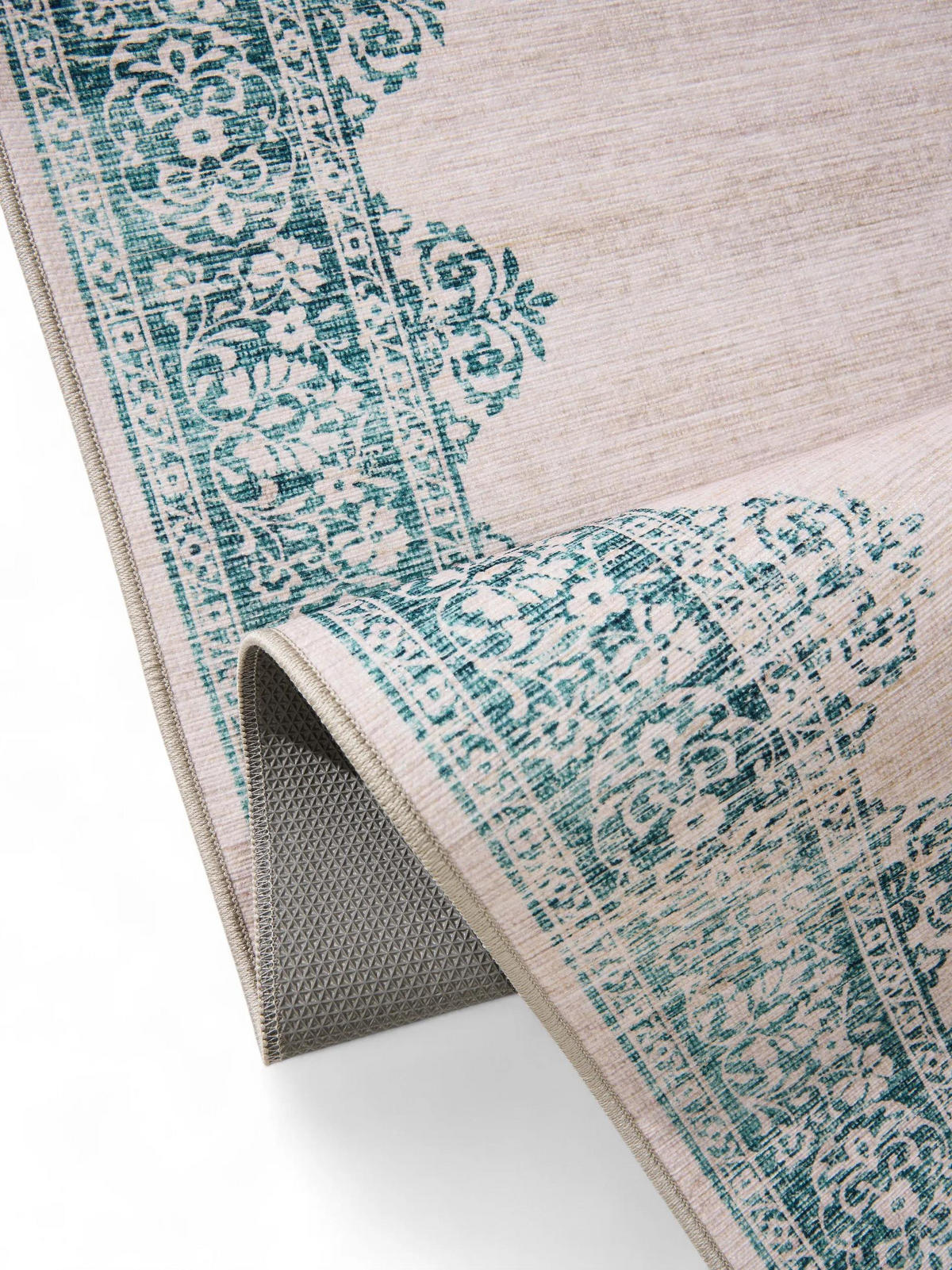 LÄUFER Laury Türkis 80x240 cm - Türkis, Kunststoff/Textil (80/240cm) - benuta Pop