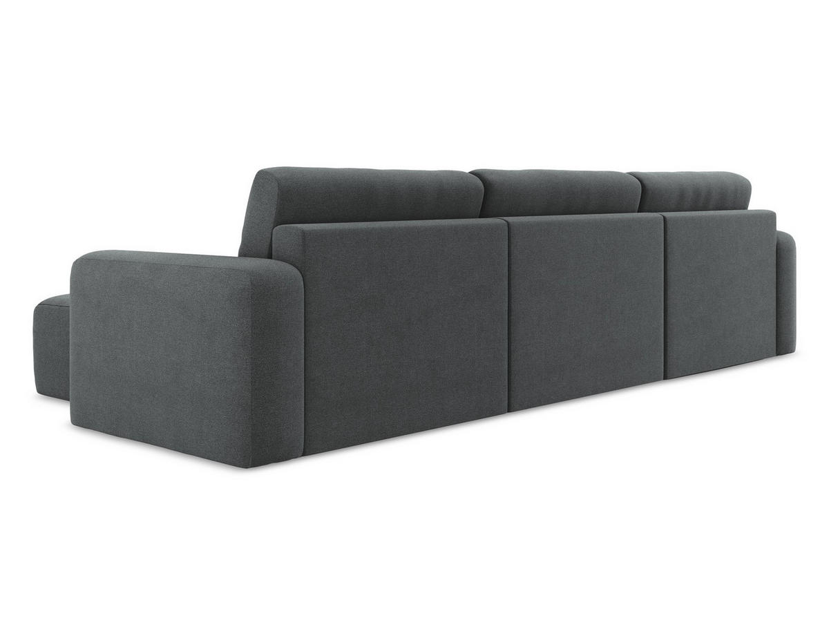 WOHNLANDSCHAFT Strukturstoff Stoff Grau - Beige/Schwarz, Kunststoff/Textil (332/79/149cm) - Makamii