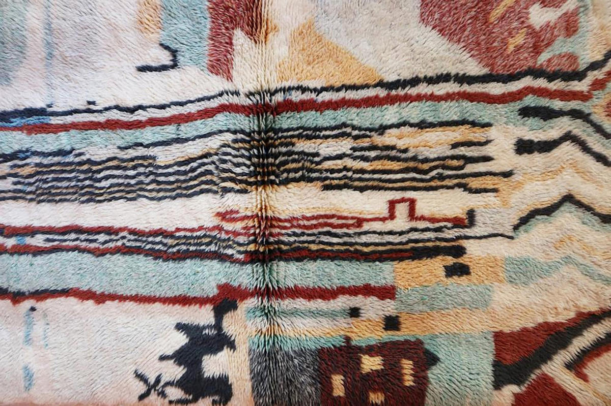 BERBERTEPPICH aus Marokko aus reiner Wolle 200x 300 cm - Multicolor, Naturmaterialien (200/300cm) - AFK Living